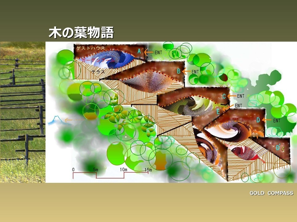 木の葉のプロジェクト 木の葉物語 ゲストハウス棟の設計コンセプト
